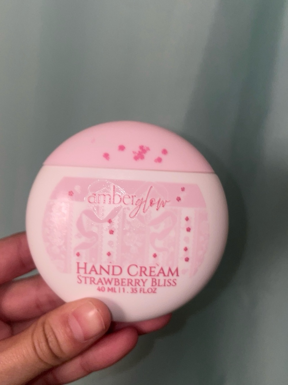 Amberglow Strawberry Bliss Hand Cream - Pink